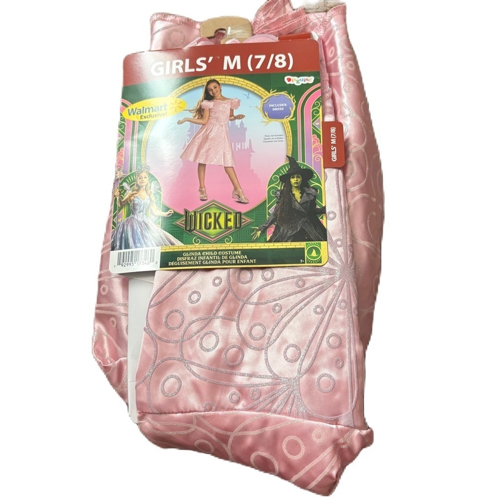 Wicked Glinda Pink Dress NEW 7/8 Costume Halloween Good Witch Galinda